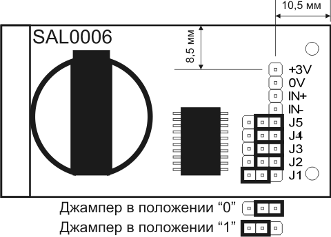 Установка джамперов SAL0006