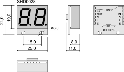 Габаритные размеры SHD0028