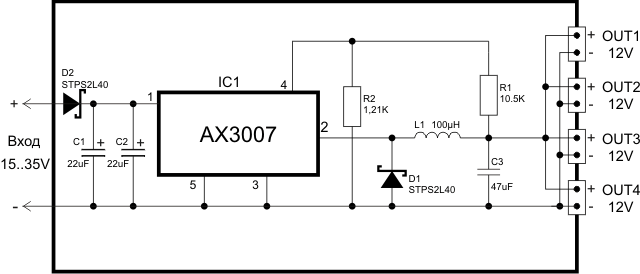 Схема стабилизатора SCV0029