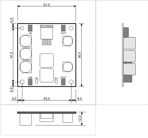 Габаритные размеры SCV0033