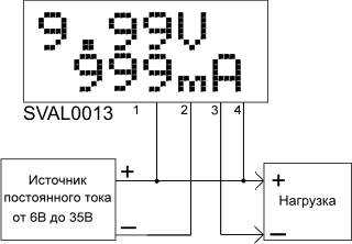 Простая схема включение ампервольтметра