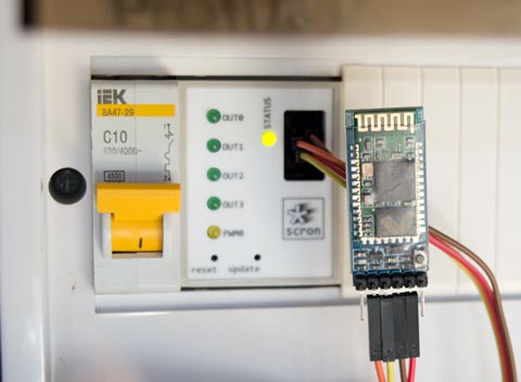 Подключение Bluetooth-модуля HC-05 к таймеру scron-mini