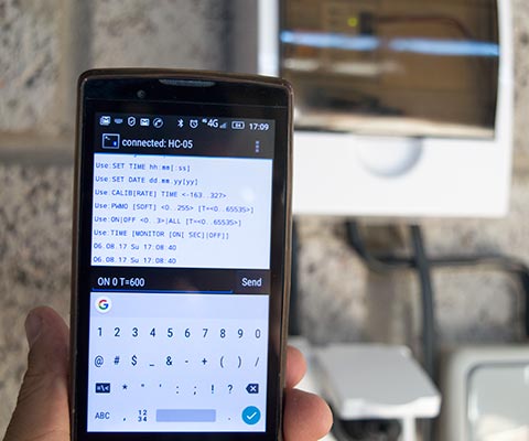 Выполнение команд на таймере scron с мобильного устройства по Bluetooth