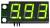 SVH0001UG-10, вольтметр 0..9,99В, ультра яркий зеленый индикатор