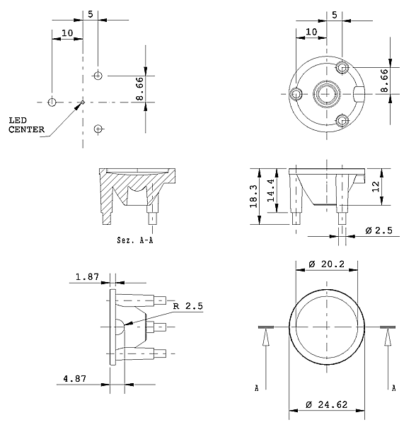 Размеры PL124625