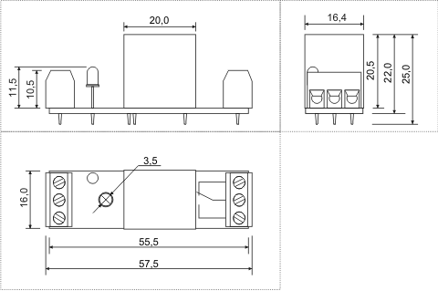 Габаритные размеры SR0039-1L