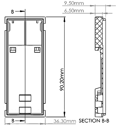 Габаритные размеры основания D2MG