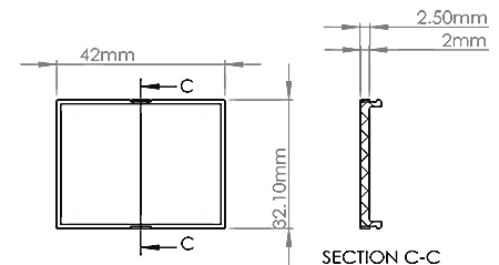 Габаритные размеры крышки D2MG