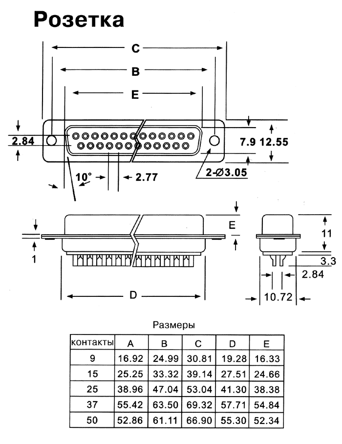 Габаритный чертеж