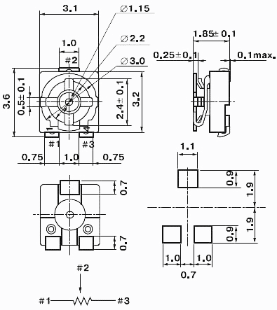 Габаритный чертеж PVZ3A