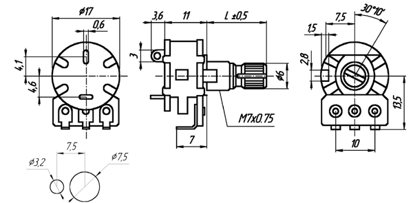 Габаритный чертеж R1620