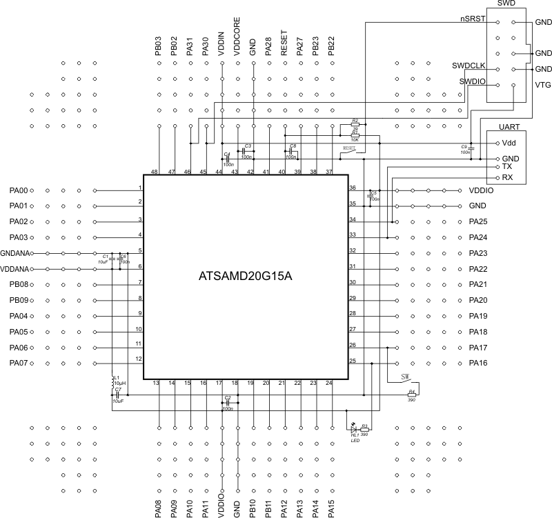 Схема SEM0040-SAMD20G15