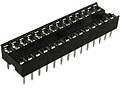 Панелька под микросхему DIP-28 SCS шаг 2.54, узкая
