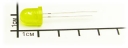 FYL-8003YD, 590nm, 30mcd, 60гр. светодиод желтый, матовый 8мм