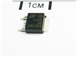 10PF06, P-кан, 60В, 10А, 0.2 Ом, Dpak