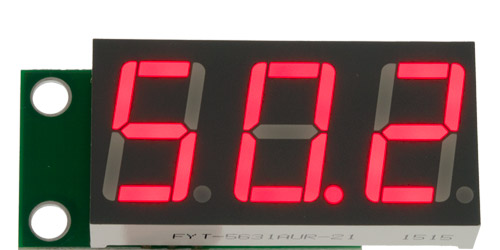 Вольтметр SVH0043UR-100 включен