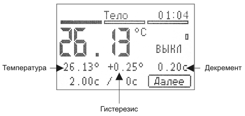 Экран этапа “Тело” в SSVC0059.