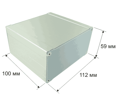 Габаритные размеры PCBBOX-112x59x100-GY	
