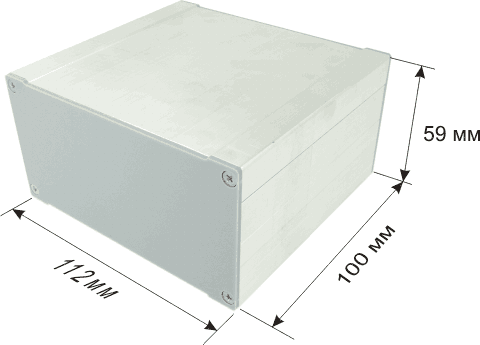 Габаритные размеры корпуса PCBBOX-112x59x100
