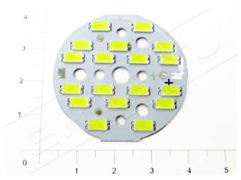 Светодиодная матрица 9W, белая 5000-5500K, 1100lm, 27-30 V, 300 мА, диаметр 38мм