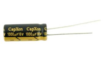 Конденсатор (LZ) компьютерный, 1000мкФ х 16В, 105С, CapXon, 8x20mm