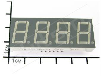 FYQ-5641AUB-21, 4-х разр. светод. индикатор, ультраяркий голубой, (ОK)