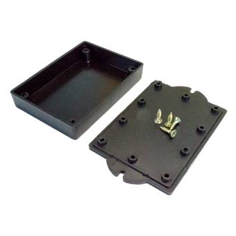 BOX-90x65x19F - Корпус пластиковый 90х65х19, черный, с крепежными "ушами"