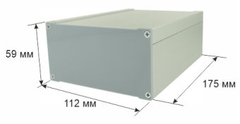 Корпус приборный алюминиевый анодированный серебристый PCBBOX-112x59x175-SR