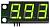 SVH0001UG-10, вольтметр 0..9,99В, ультра яркий зеленый индикатор