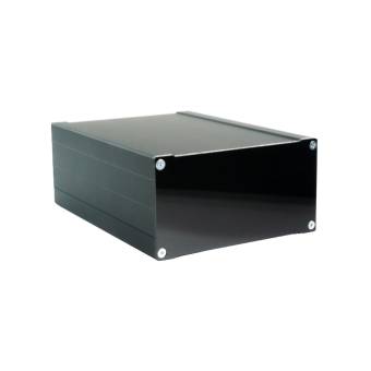 Корпус приборный алюминиевый анодированный черный PCBBOX-112x59x175-BK
