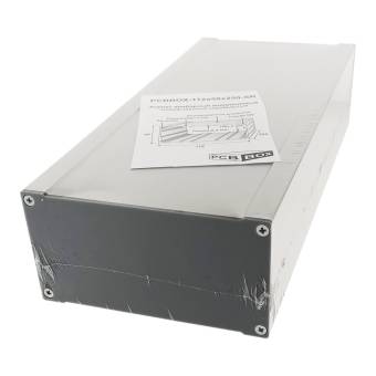 Корпус приборный алюминиевый анодированный серебристый PCBBOX-112x59x250-SR