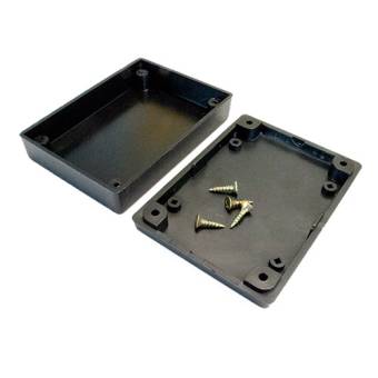 BOX-90x65x16 - Корпус пластиковый 90х65х16, черный, в разобранном виде