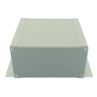 Корпус приборный алюминиевый анодированный серебристый с фланцами PCBBOX-F112x59x100-SR
